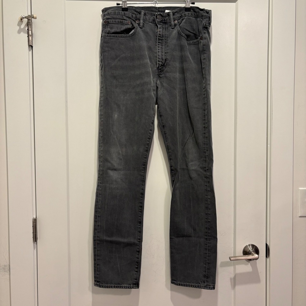 Levis 522 Slim Taper Jeans Mens 34x32 Grey Denim Pants 5969